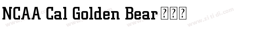 NCAA Cal Golden Bear字体转换